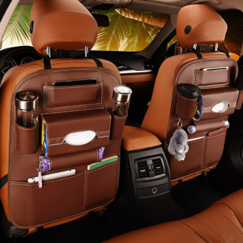 car seat storage leather bag box