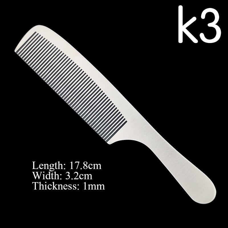 Stainless Steel Silver Barber Comb