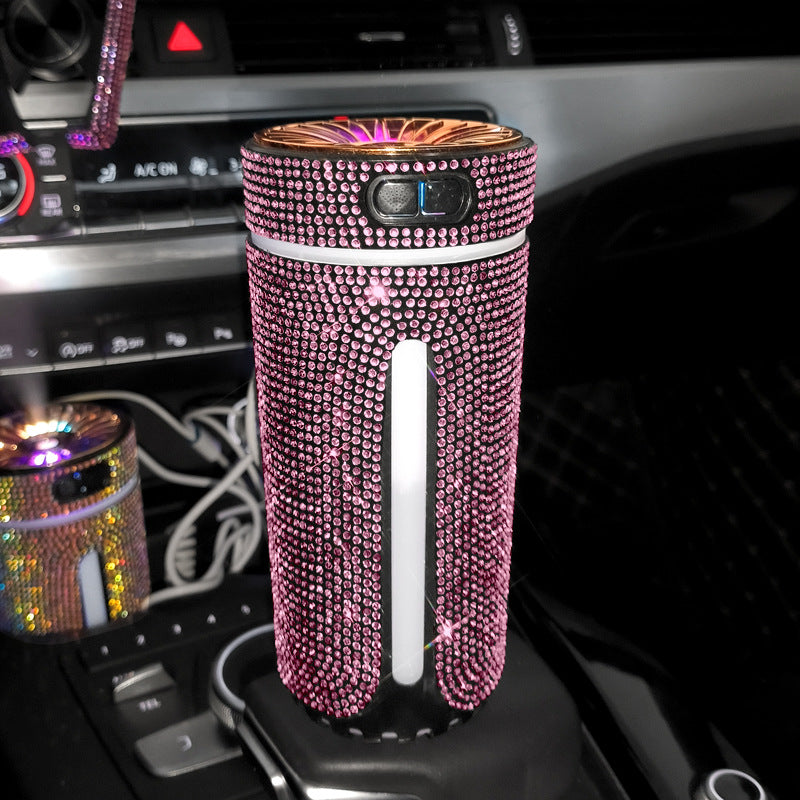 Luxury Diamond Car Humidifier LED Light