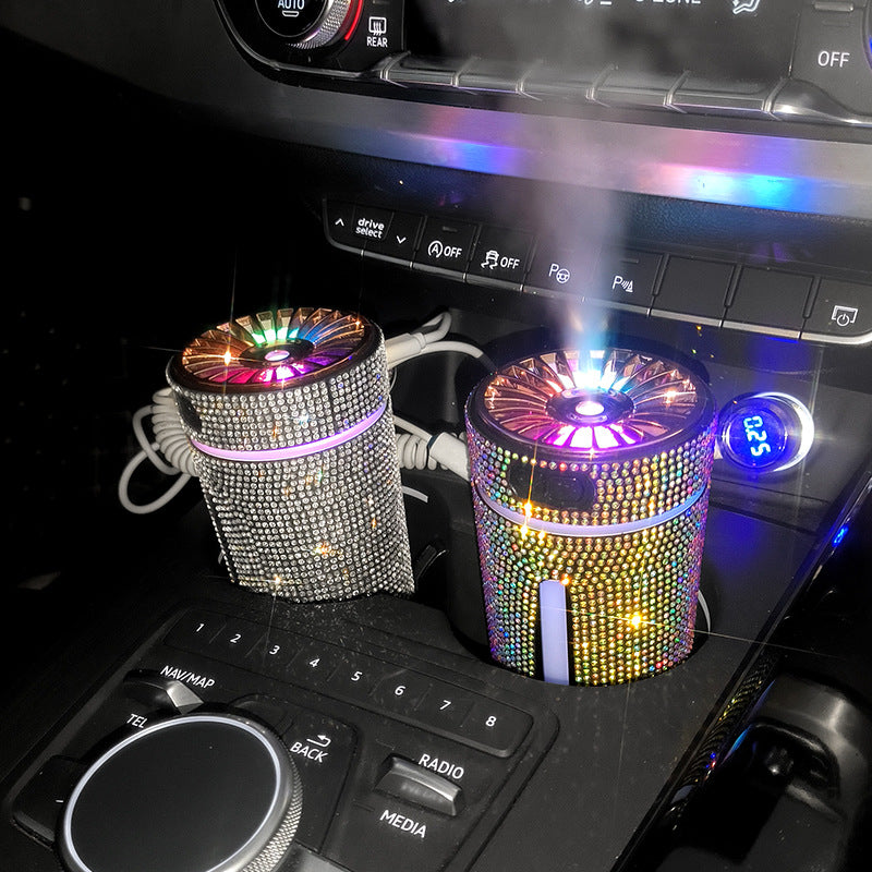 Luxury Diamond Car Humidifier LED Light